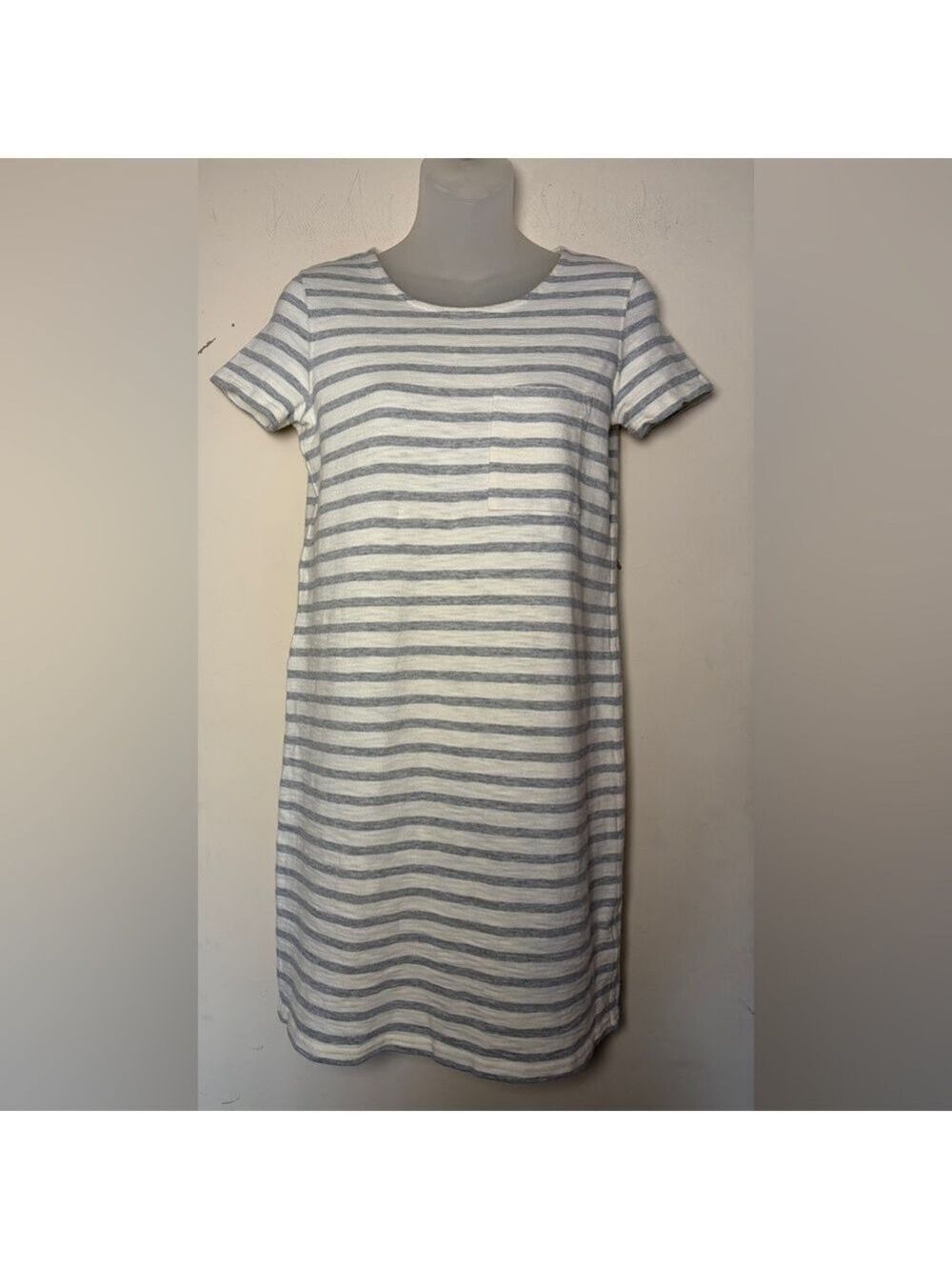 Madewell Button Back Striped Tee Dress Size XXS